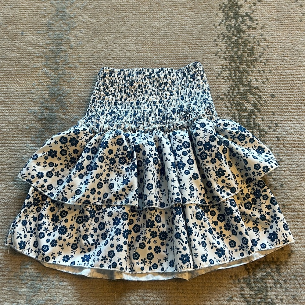 Blue Floral Skirt